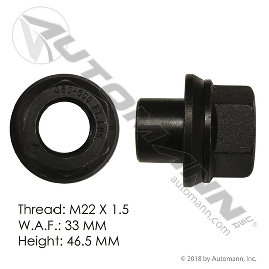 Metric Sleeved Flange Nut-19MM Sleeve 201.3032