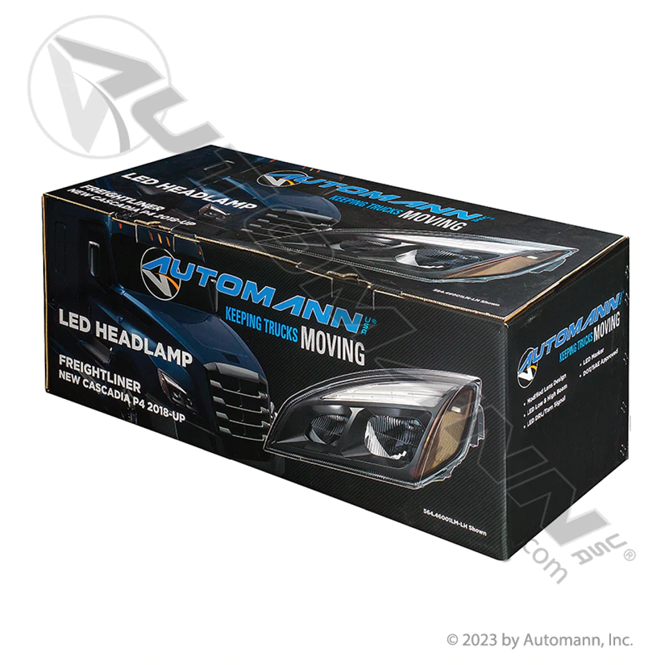 Headlamp RH Black LED Freightliner 564.46002RM