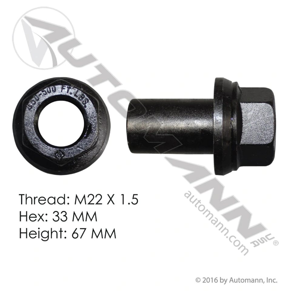 Metric Sleeved Flange Nut-39MM Sleeve 201.3034