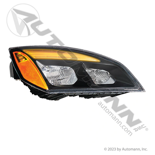 Headlamp RH Black LED Freightliner 564.46002RM